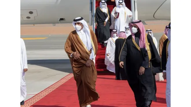 أمير قطر وولي العهد السعودي