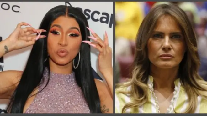 Cardi B and Melenia Trump