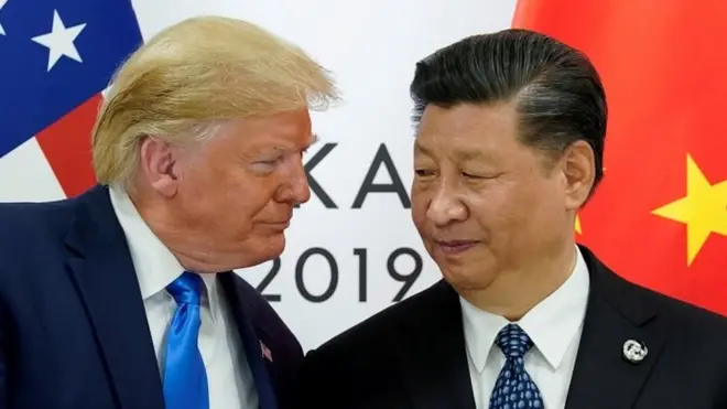 अमरीकी राष्ट्रपति ट्रंप और चीनी राष्ट्रपति शी जिनपिंग