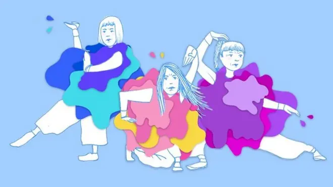 سه زن در ژستهای مختلف