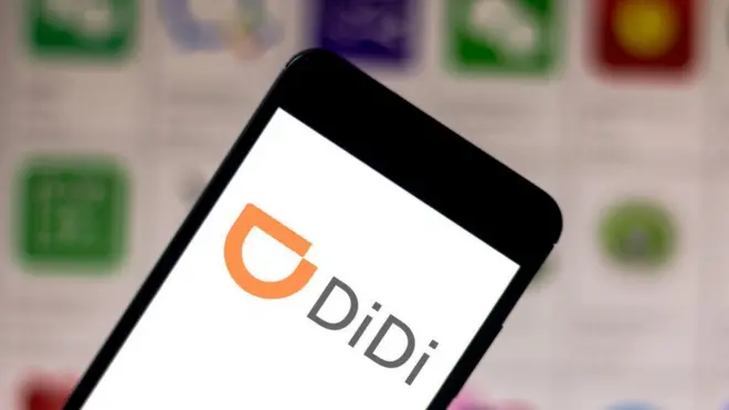 Celular con la aplicación Didi Chuxing