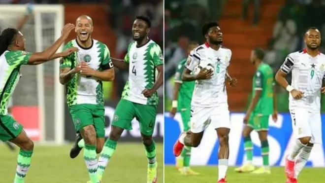 Awọn agbabọọlu Naijria ati Ghana