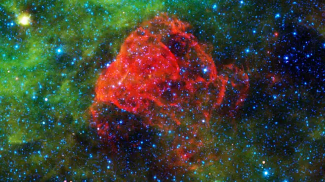 Las explosiones de supernovas expulsaron grandes cantidades de gas. Los átomos fueran transportados de una galaxia a otra mediante potentes vientos galácticos.