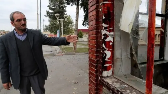 Beberapa desa menjadi sasaran serangan di Nagorono-Karabakh.