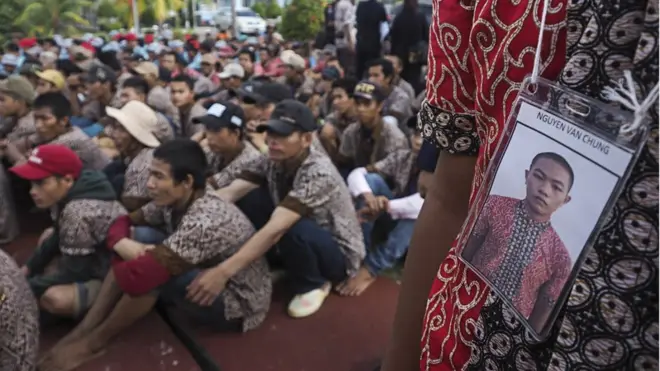 Hàng trăm ngư dân Việt Nam đang chờ được hồi hương tại Batam, quần đảo Riau, Indonesia