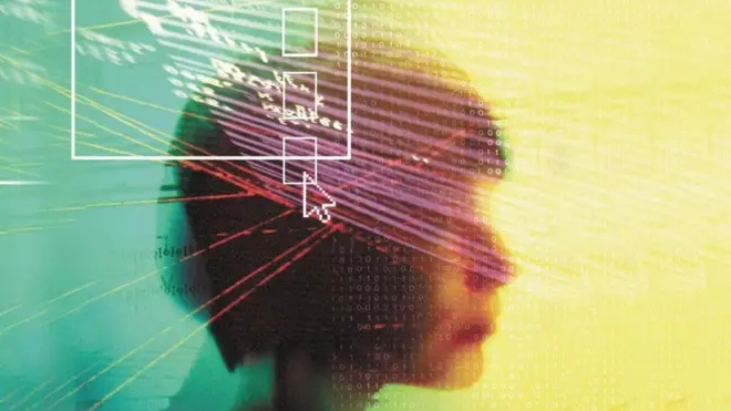 Una persona de perfil, en una imagen que representa la idea de inteligencia