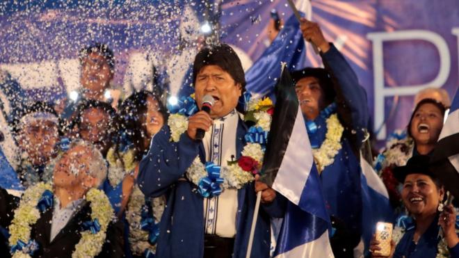 Evo Morales em campanha