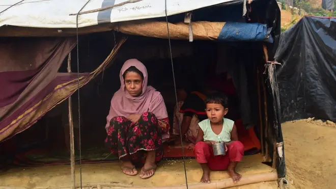 Pengungsi Rohingya menyebar di berbagai daerah di Bangladesh, termasuk di distrik Balu Kali ini.