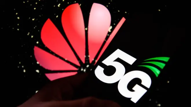 Logo de Huawei y el 5G