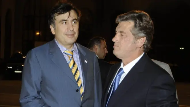 Віктор Ющенко у Тбілісі під час наступу росіян, 12 серпня 2008 року