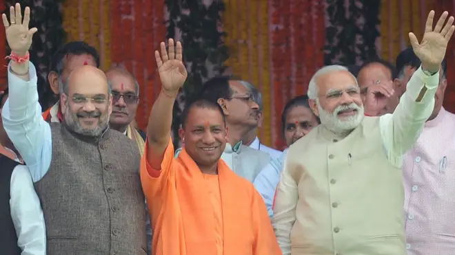 योगी मोदी और शाह