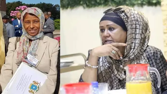 Fowziya Yuusuf Xaaji Aadan (midig) iyo Muna Sharmaani