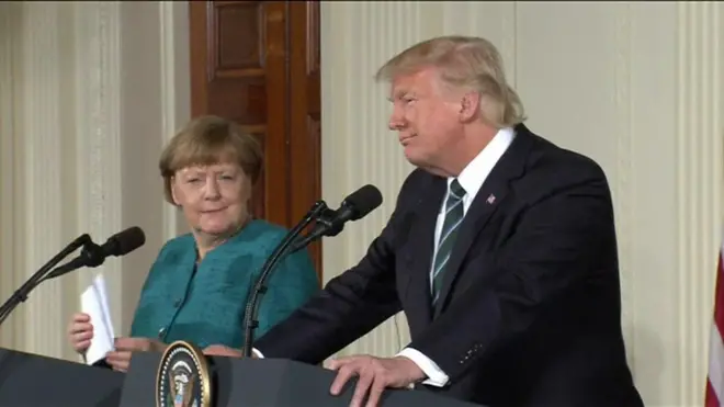 Angela Merkel y Donald Trump