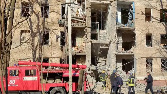 Разрушенный дом в Краматорске