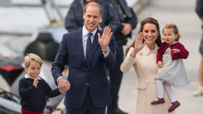 William, Kate e os filhos mais velhos, George e Charlotte: O novo bebê passa a ser o quinto na linhaonabet drug classsucessão à Coroa britânica