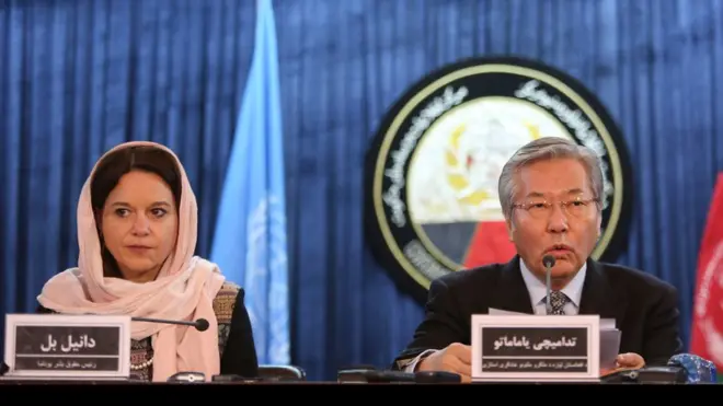 یاماموتو تادامیچی، فرستاده ویژه دبیر کل سازمان ملل در افغانستان هنگام انتشار این گزارش خواستار توجه طرفهای درگیر جنگ به کاهش تلفات غیرنظامیان شد