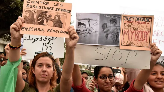 Une manifestation contre les agressions sexuelles, à Casablanca (Maroc), en août 2017.