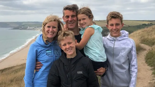 The Carter Family: Mum Claire, dad Martin, daughter Sarah, son Nathan (right) and the experimenter Matthew