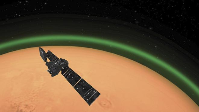 Рисунок: дневное атмосферное свечение на Марсе