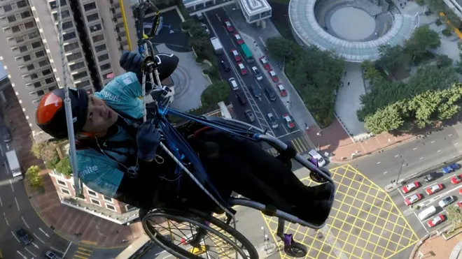 Penjač u invalidskim kolicima