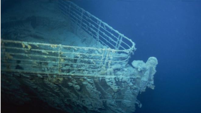 Imagen de los restos del Titanic