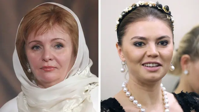 Bà Lyudmila Ocheretnaya (trái) và cô Alina Kabaeva