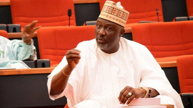 Senator Dino Melaye, wey dey represent Kogi West for di Nigeria National Assembly (NASS)