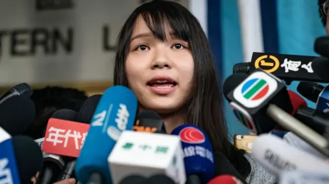 Hong Kong is now a "place full of fear" for pro-democracy activist Agnes Chow, who says she has no plans to go home