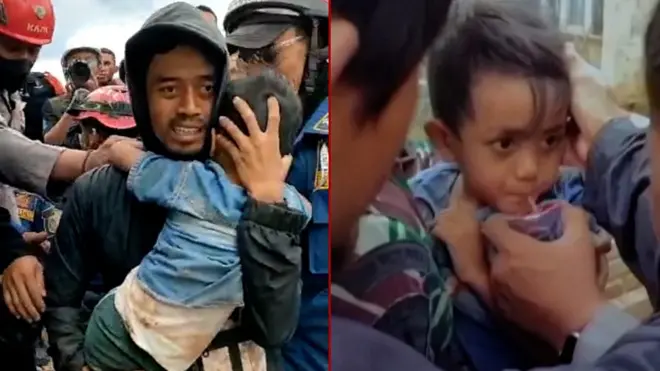 Five-year-old boy rescued