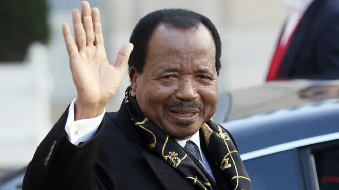Paul Biya don dey run things for Cameroon for 35 years