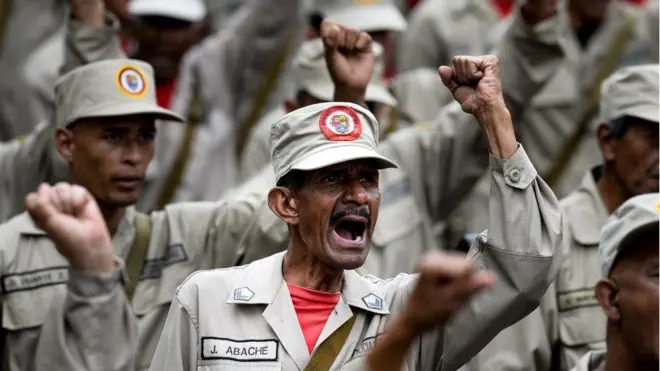 Miembros de la Milicia Nacional Bolivariana de Venezuela