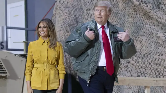 ولسمشر ټرمپ او مېرمن یې په نا اعلان شوي سفر عراق ته تللي وو