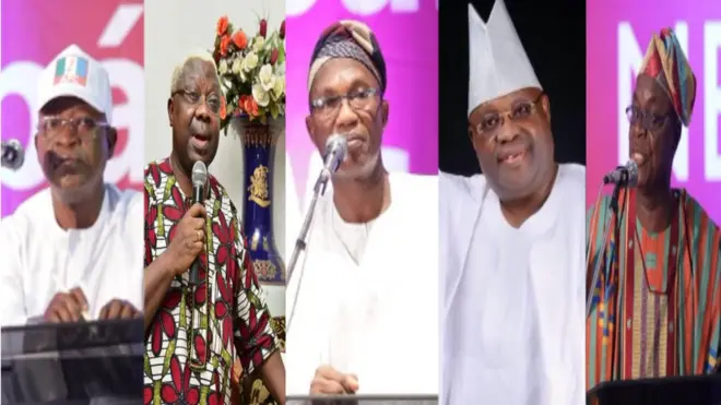 48 political parties dey bring out candidates for di election.