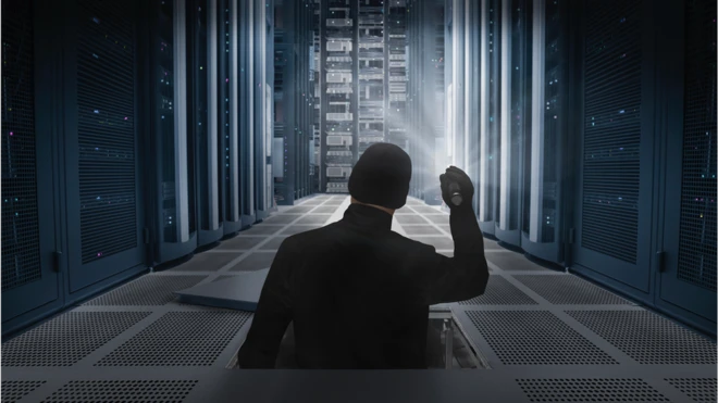 thief in a server room