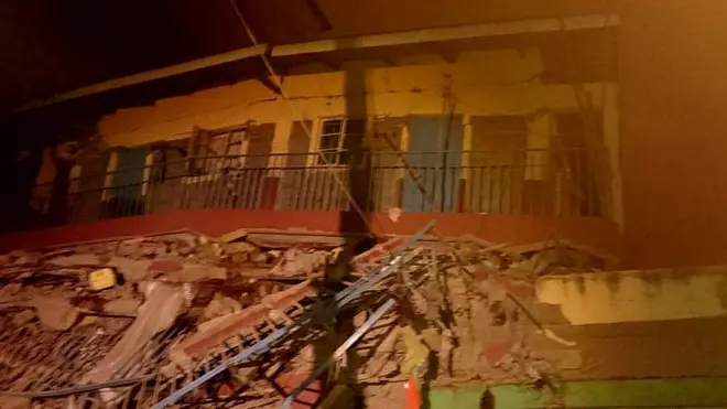 Collapsed building in Nairobi