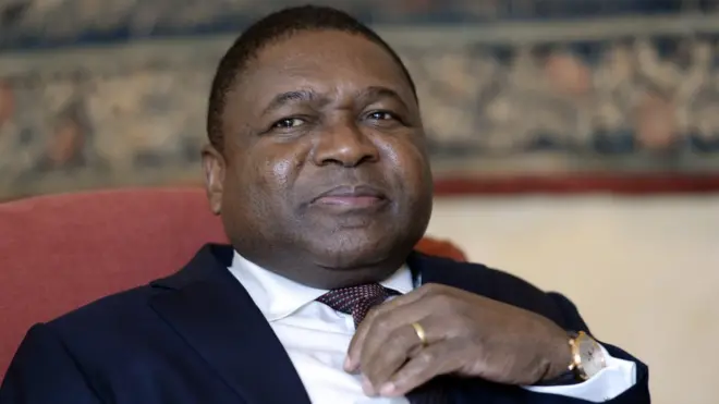 Filipe Nyusi, président du Mozambique, pays qui a traversé une guerre civile entre 1976-1992.