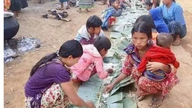 ရသေ့တောင်မြို့နယ်က စစ်ရှောင်စခန်းတစ်ခု