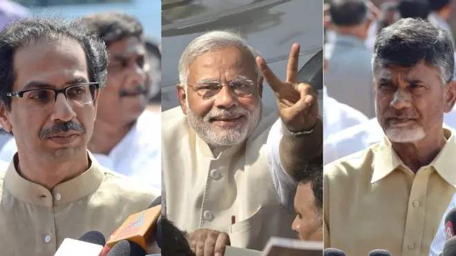 ఉద్ధవ్ ఠాక్రే, నరేంద్ర మోదీ, చంద్రబాబు నాయుడు