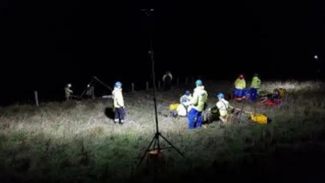 coastguard teams at the scene