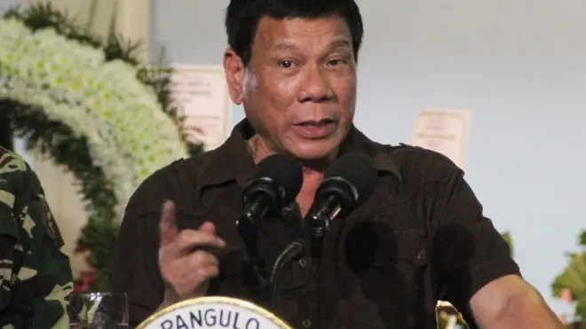 Mr Duterte said he would take responsibility if any of those he named turned out to be innocent