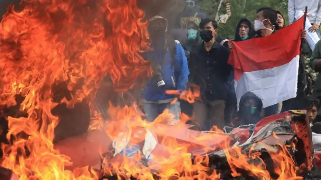 Demo UU Ciptaker di Jakarta