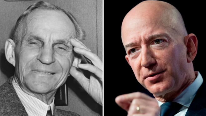 Ford y Bezos han dominado el mundo de los negocios en sus respectivas épocas.