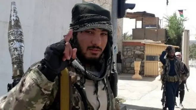 Taliban fighters in the city of Ghazni, Afghanistan. Photo: 12 August 2021
