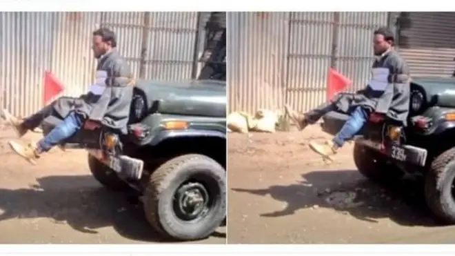 ویڈیو میں یہ کہتے ہوئے بھی واضح طور پر سنا جا سکتا ہے کہ 'کشمیر کے پتتھربازوں کا یہی حال ہوگا