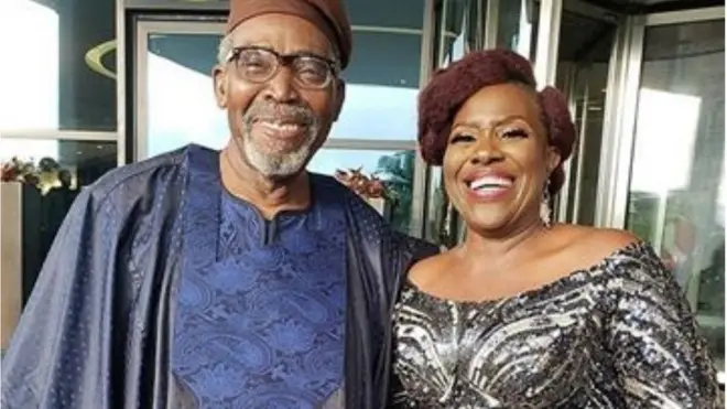 Olu Jacobs ati Aya rẹ Joke Silva