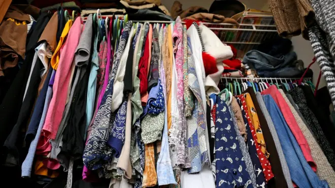 The average UK adult has 118 items of clothing in their wardrobes.