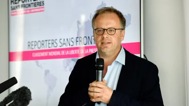 RSF Genel Sekreteri Christophe Deloire 2018 raporunu Paris'te açıkladı