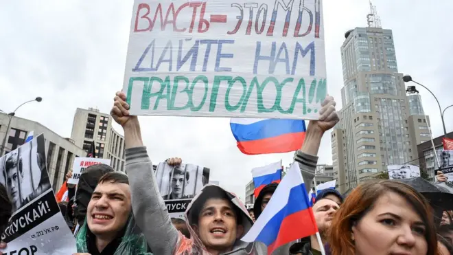 протесты в Москве