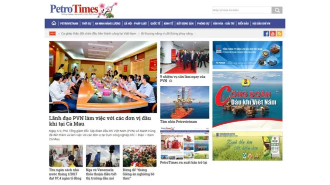 Giao diện mới của PetroTimes