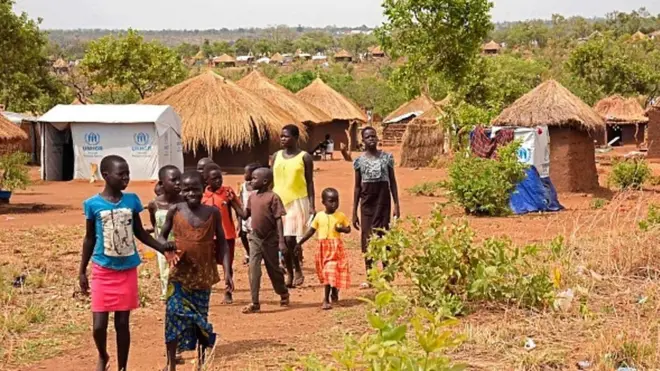 Réfugiés dans un camp en Ouganda